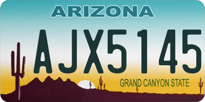 AZ license plate AJX5145