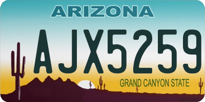 AZ license plate AJX5259