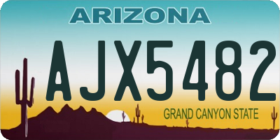 AZ license plate AJX5482