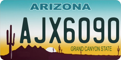 AZ license plate AJX6090