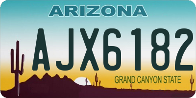 AZ license plate AJX6182