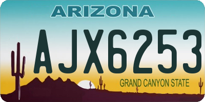 AZ license plate AJX6253