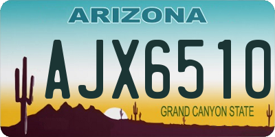 AZ license plate AJX6510