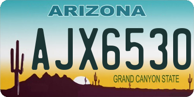 AZ license plate AJX6530