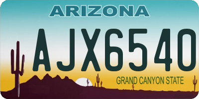 AZ license plate AJX6540