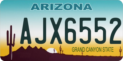 AZ license plate AJX6552