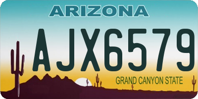 AZ license plate AJX6579