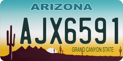 AZ license plate AJX6591