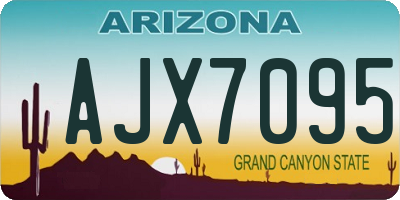 AZ license plate AJX7095