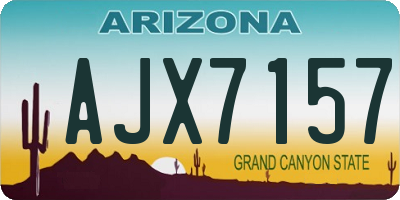 AZ license plate AJX7157