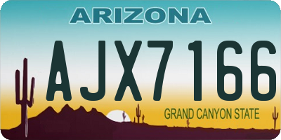 AZ license plate AJX7166