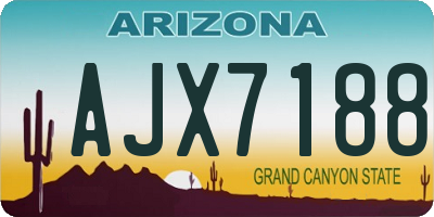 AZ license plate AJX7188