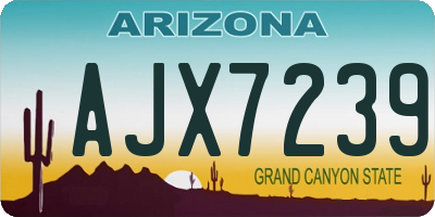 AZ license plate AJX7239