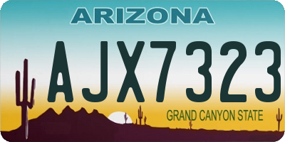 AZ license plate AJX7323