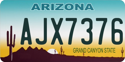 AZ license plate AJX7376