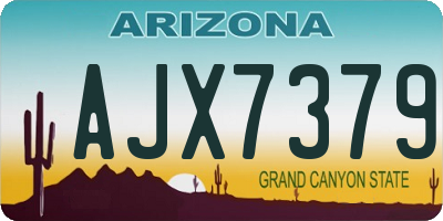 AZ license plate AJX7379