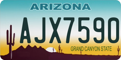 AZ license plate AJX7590