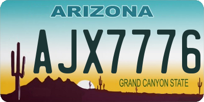 AZ license plate AJX7776