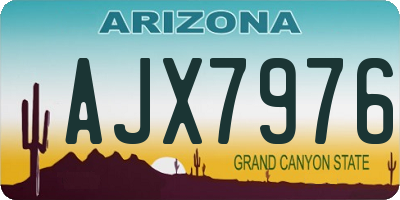 AZ license plate AJX7976