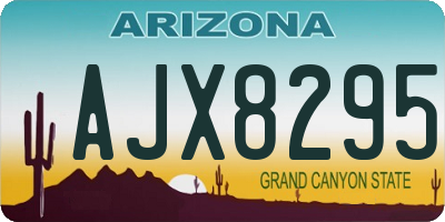 AZ license plate AJX8295