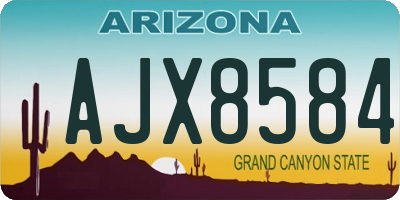 AZ license plate AJX8584