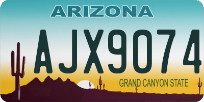 AZ license plate AJX9074