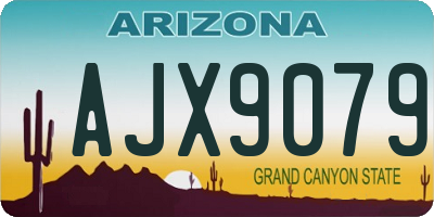 AZ license plate AJX9079