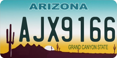 AZ license plate AJX9166