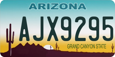 AZ license plate AJX9295