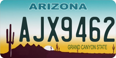 AZ license plate AJX9462