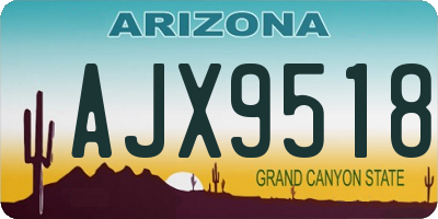 AZ license plate AJX9518