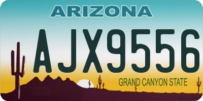AZ license plate AJX9556