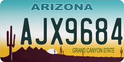 AZ license plate AJX9684