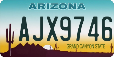 AZ license plate AJX9746