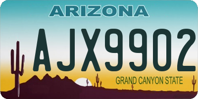 AZ license plate AJX9902