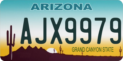 AZ license plate AJX9979