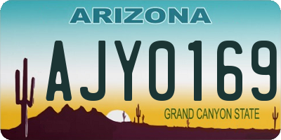 AZ license plate AJY0169