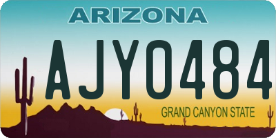 AZ license plate AJY0484