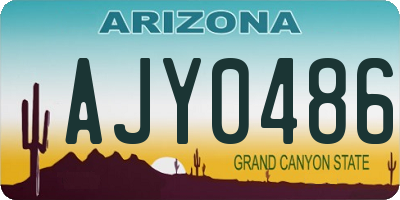 AZ license plate AJY0486