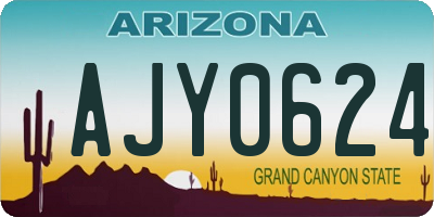 AZ license plate AJY0624