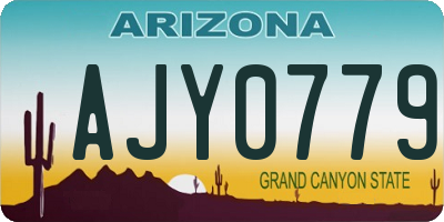 AZ license plate AJY0779