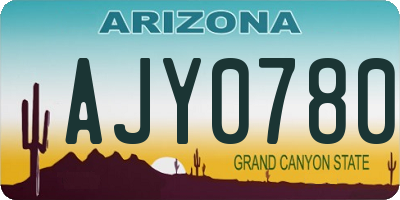 AZ license plate AJY0780