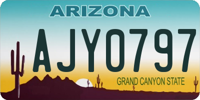 AZ license plate AJY0797