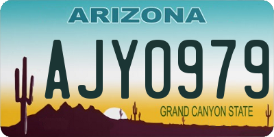AZ license plate AJY0979