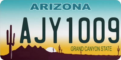 AZ license plate AJY1009