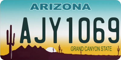 AZ license plate AJY1069