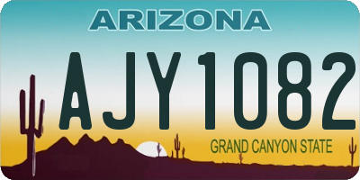 AZ license plate AJY1082