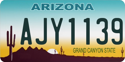 AZ license plate AJY1139
