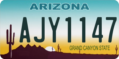AZ license plate AJY1147