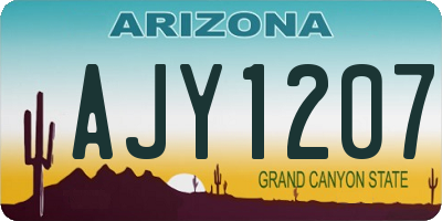 AZ license plate AJY1207